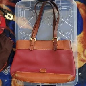 Dooney & Burke Red Pebble Grain Shopper